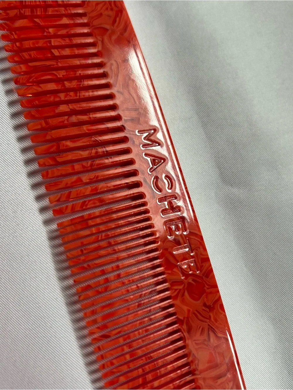 MACHETE No. 1 Comb in Poppy - Marbled Italian Acetate 9” Women's Comb